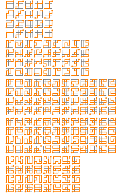 184 paths, 3 x 3 grid