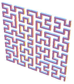 2-D Hilbert curve, blocky version