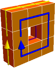 cube torus with arrow