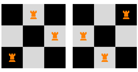 [ derangement chessboard 3 by 3 ]