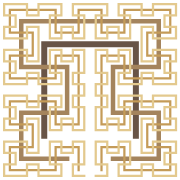 first four levels of Moore curve