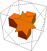 half of inverse Menger sponge showing star-shaped surface